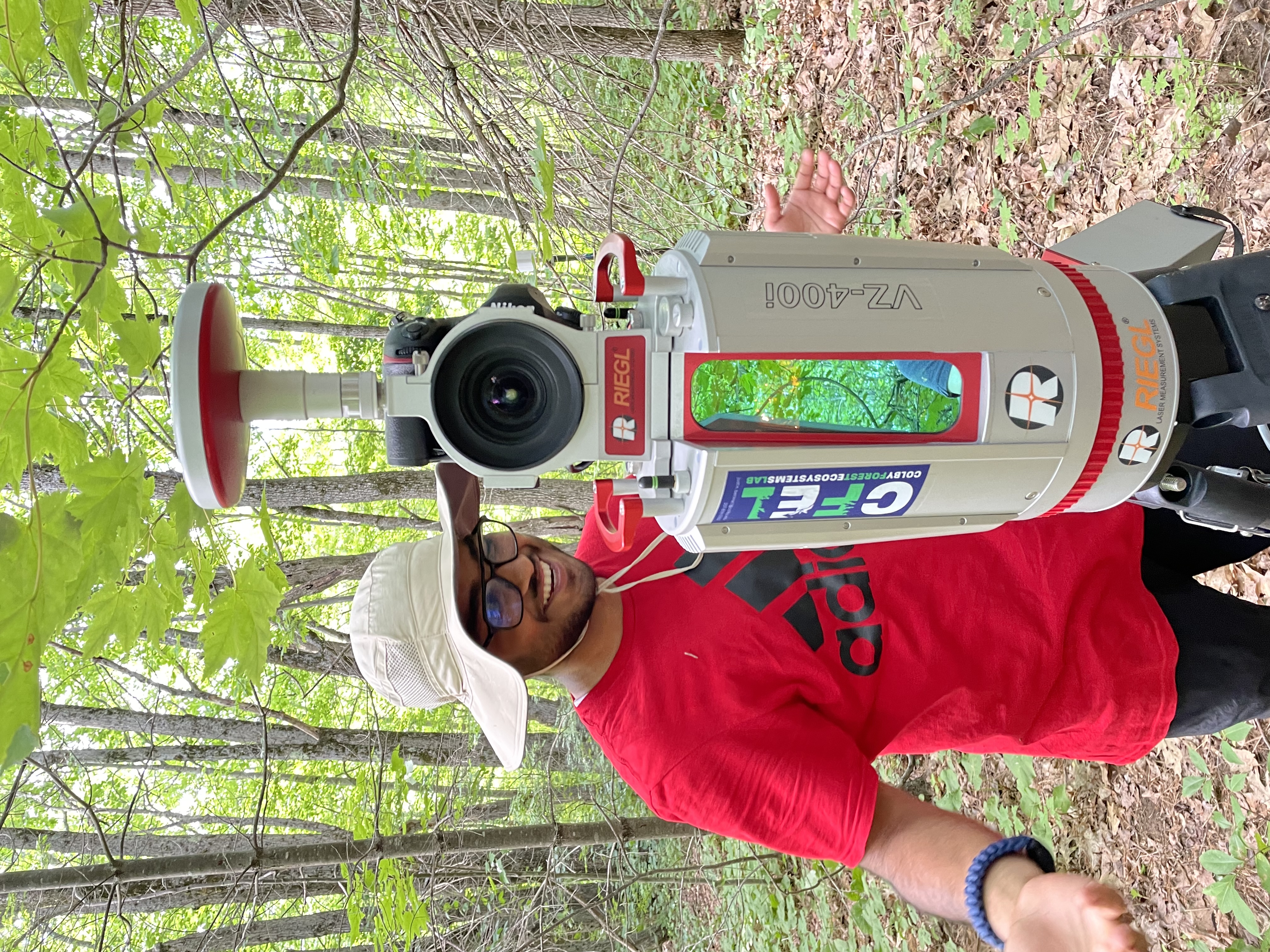 Shadman standing in front of a lidar