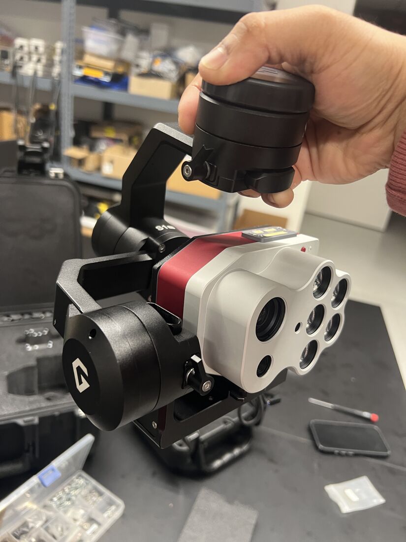 Fitting a thermal camera to a drone gimbal